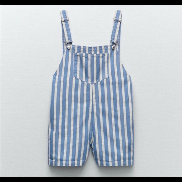 Zara NEW Striped Short overalls - Picture 3 of 10